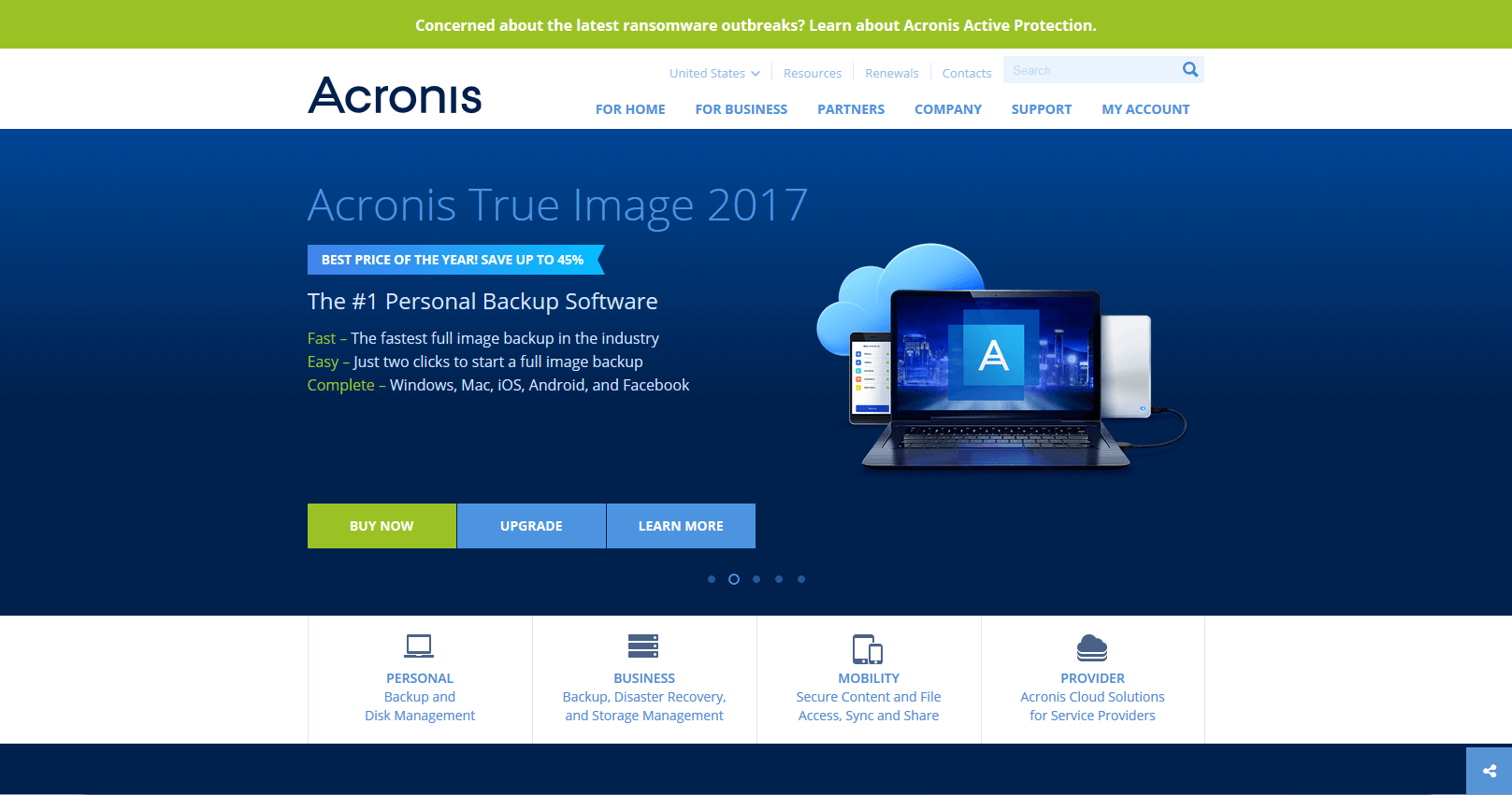 Variety is the New Gold Standard with Acronis-Google Storage Option