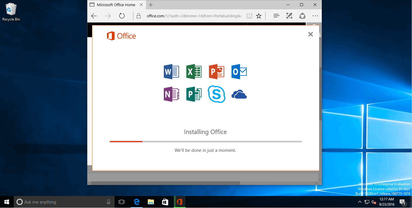 Install Office directly from the cloud