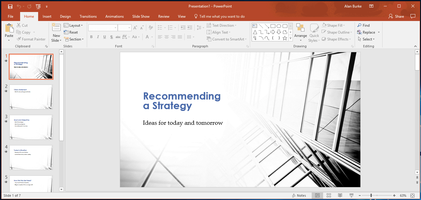PowerPoint 2016 as a local installation