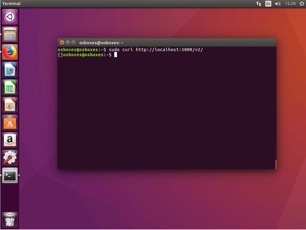 The “curl” command in the Ubuntu terminal