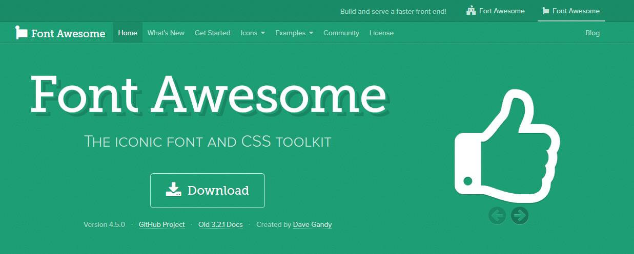 ‘Font Awesome’ home page