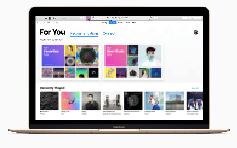 Overview screen of iTunes