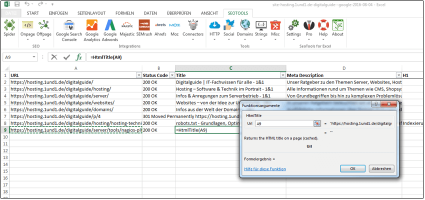 SeoTools for Excel — the all-around add-in