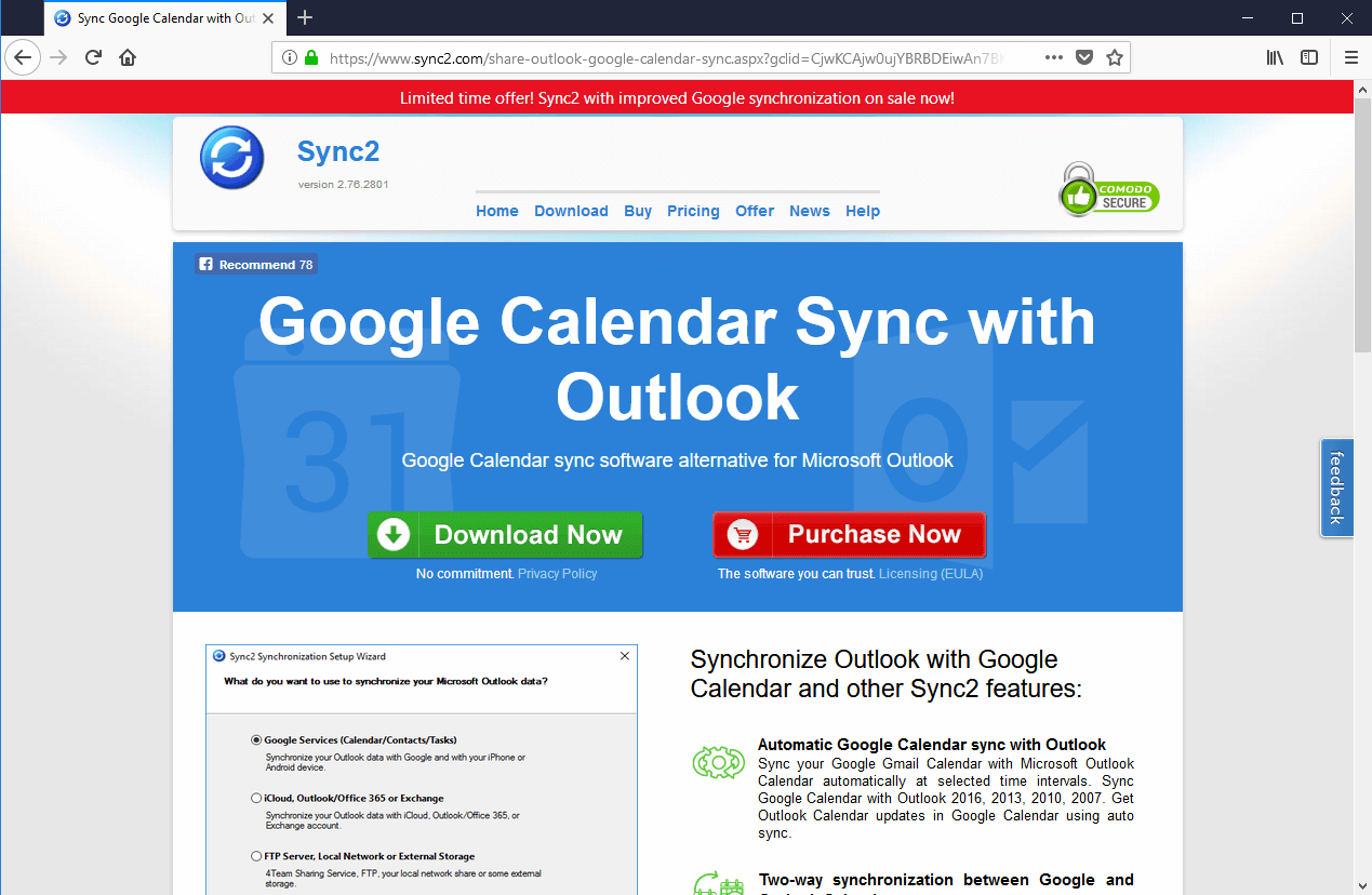 Sync2 website: download area