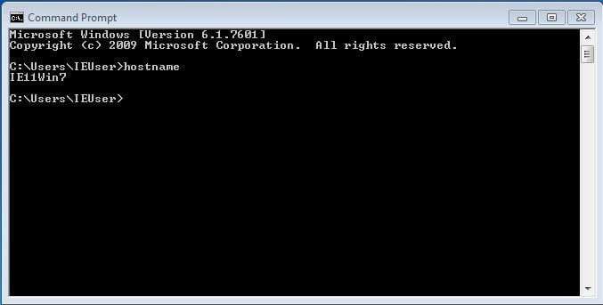 Determining the hostname in the command line