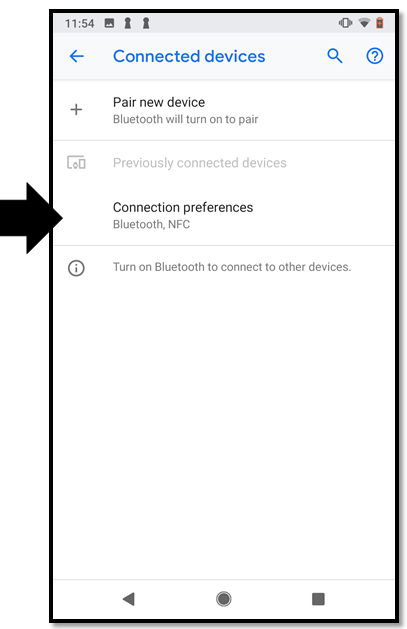 Android User Interface: Connected devices
