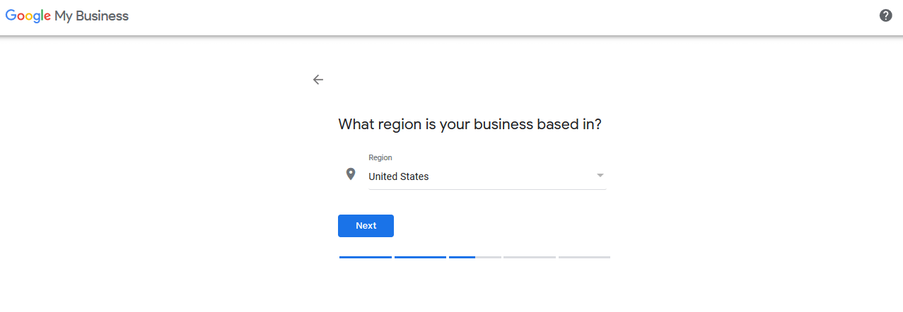 Google My Business: Selecting the cachement area