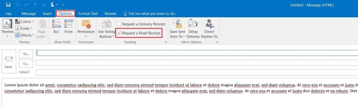 how to make a message in outlook read receipt how to make a message in outlook read receipt