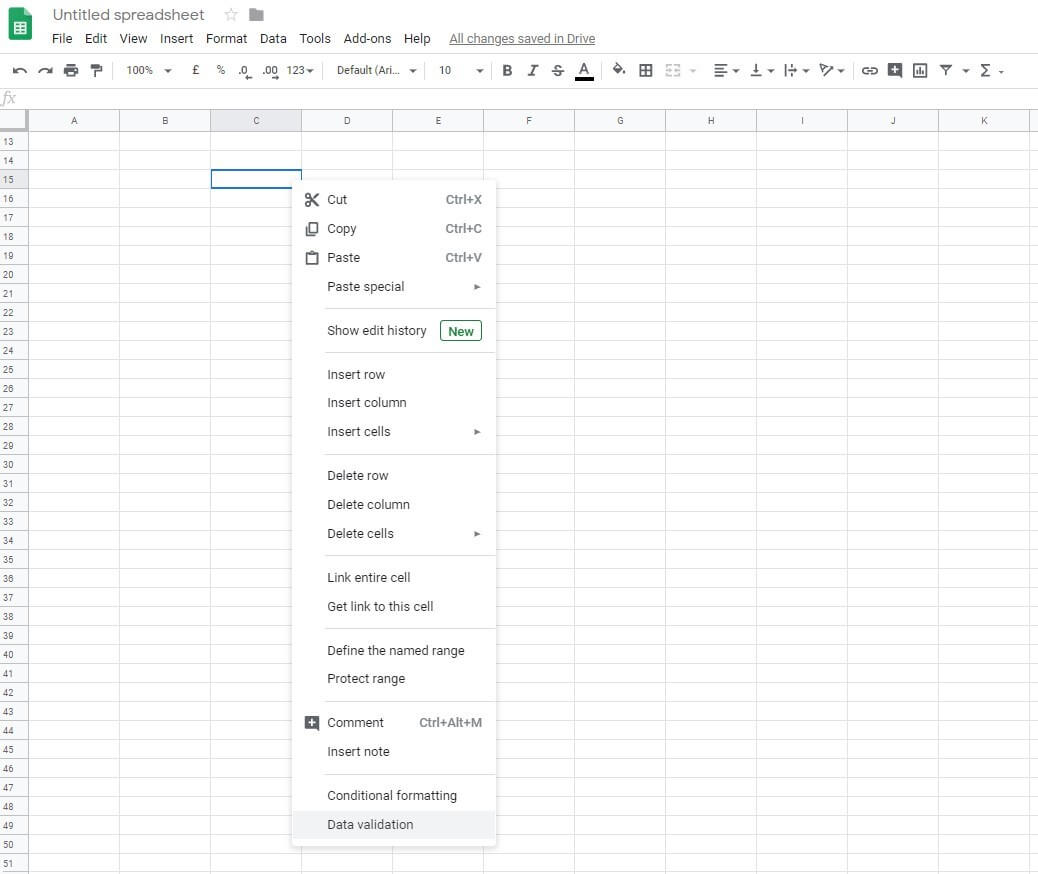 Google Sheets: formatting a cell