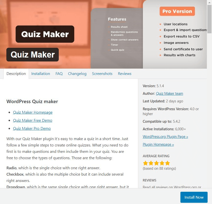 Quiz Maker – a WordPress quiz plug-in