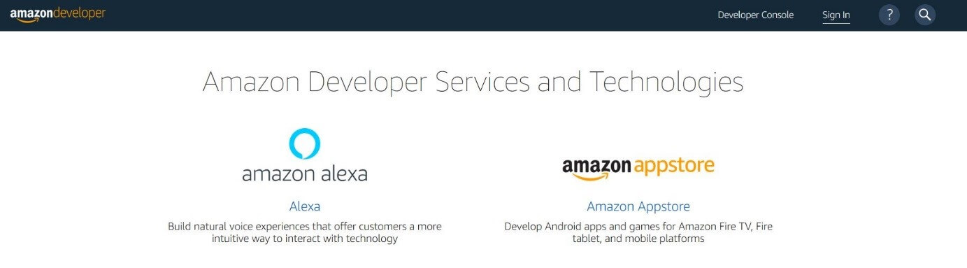 Amazon Developer Services