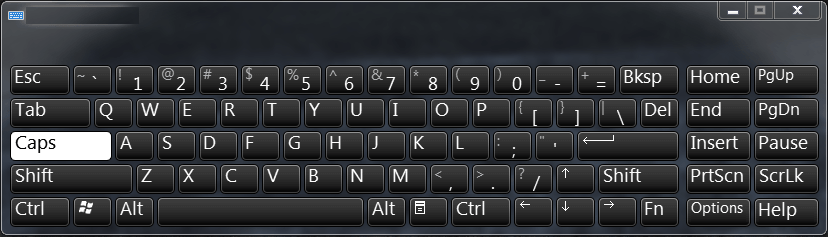 Caps Lock on a computer keyboard