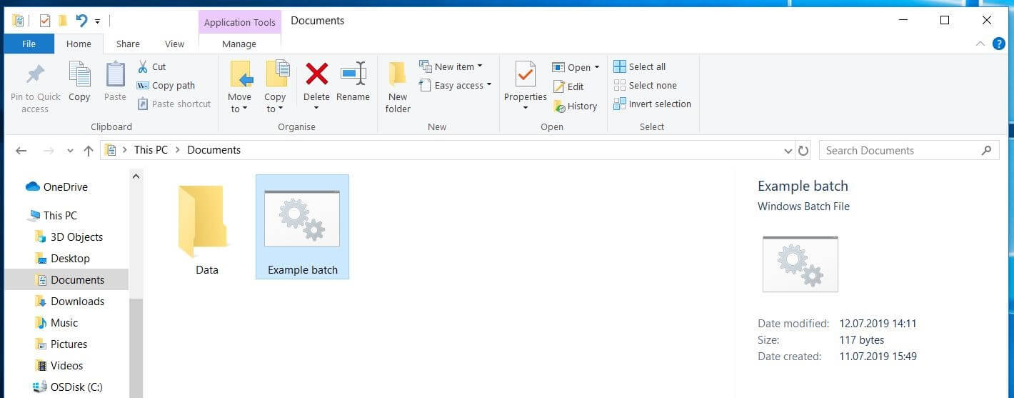 Creating a batch file and batch processing of CMD commands - IONOS CA