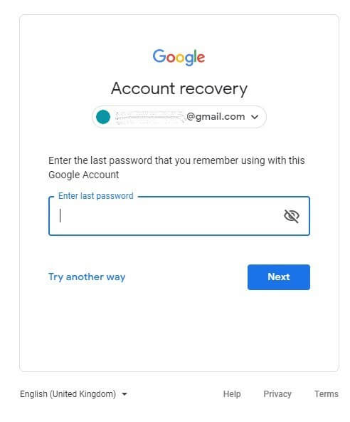 Password recovery