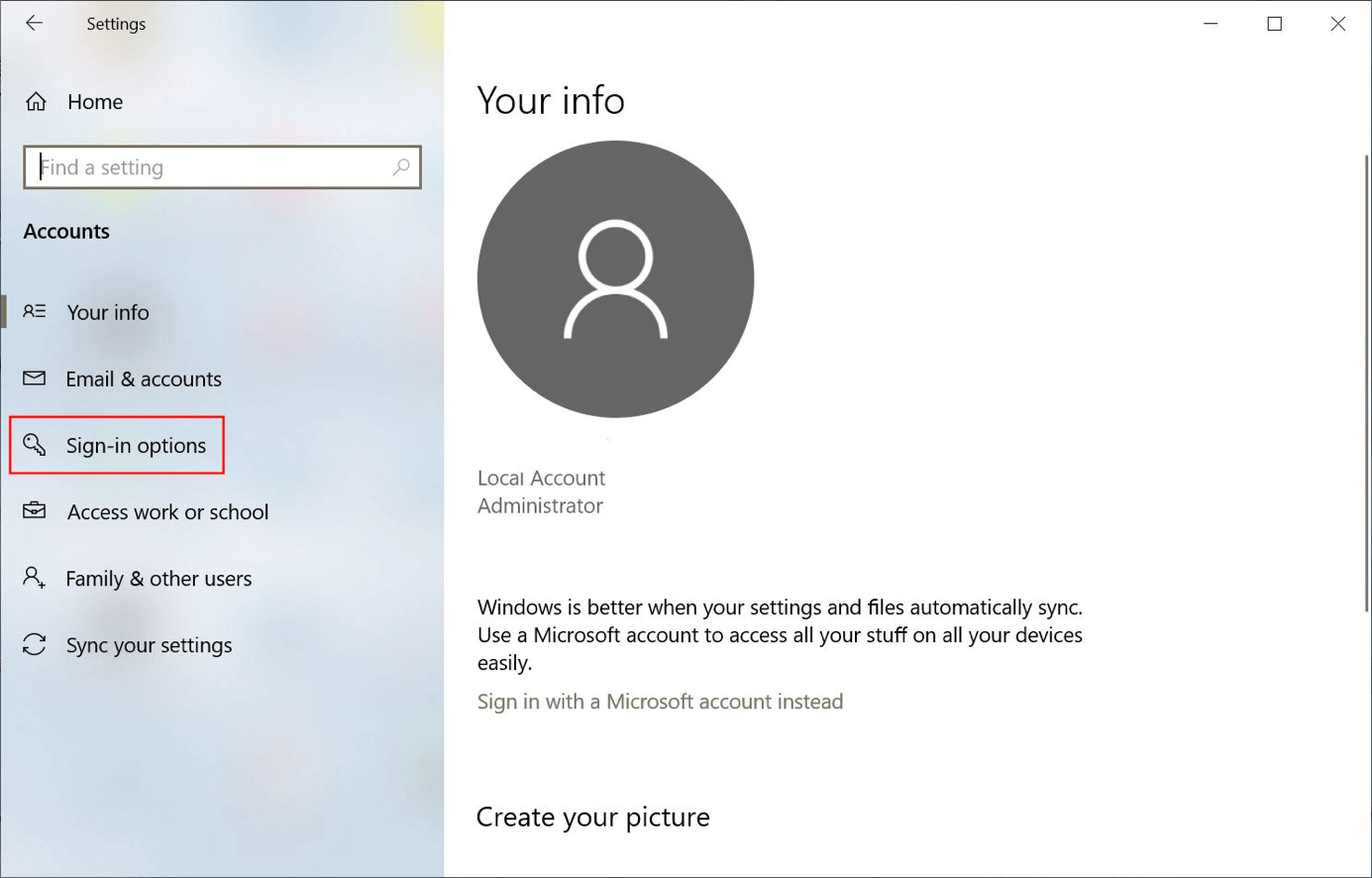 change password microsoft account