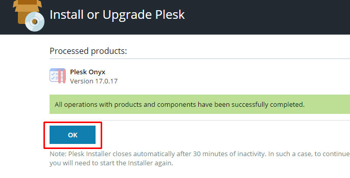 Plesk - completed