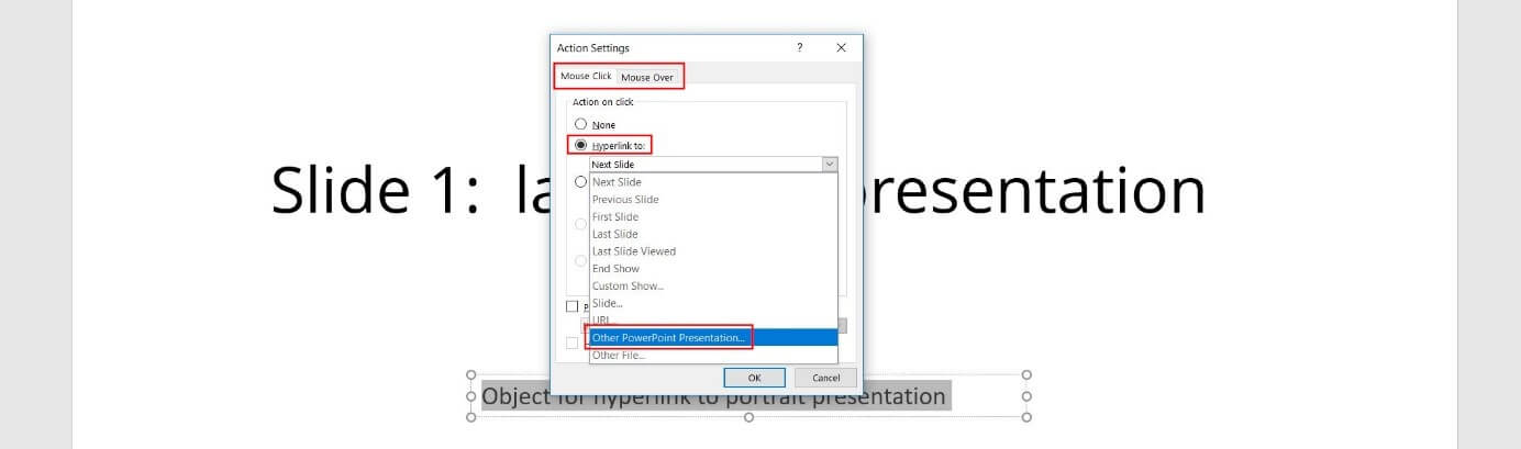 PowerPoint 2016: Action Settings