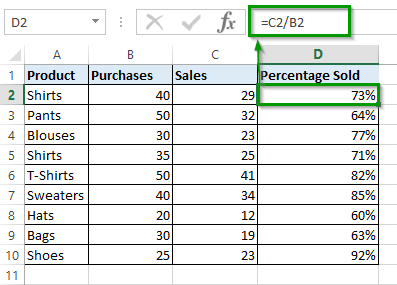 excel text formula percentage