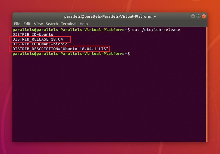 The terminal can read the contents of the file cat /etc/lsb-release including your version of Ubuntu