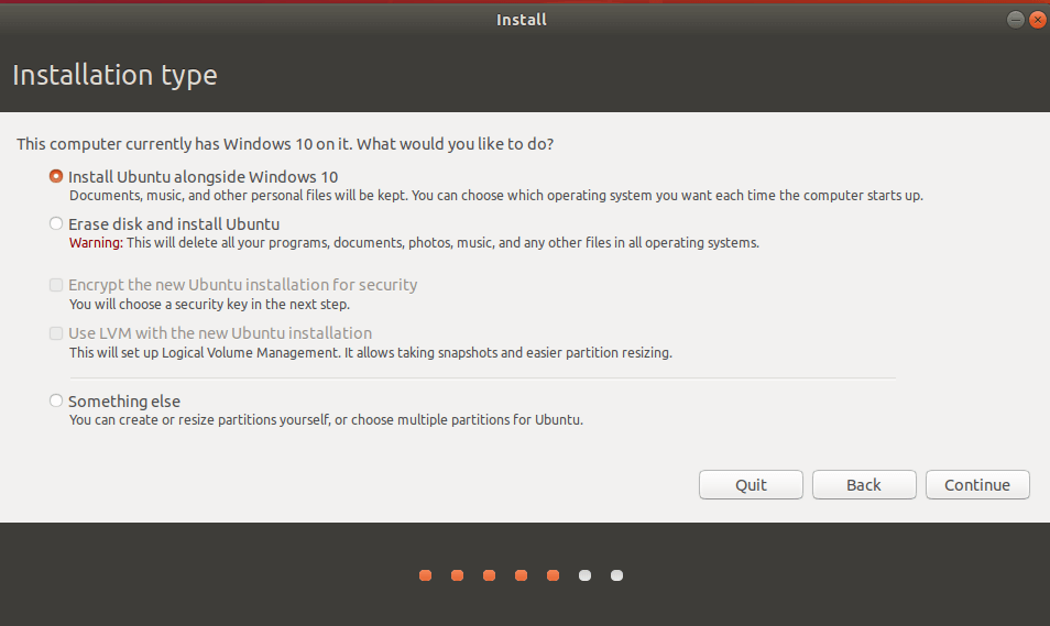 Ubuntu installation type: parallel system or single operating system