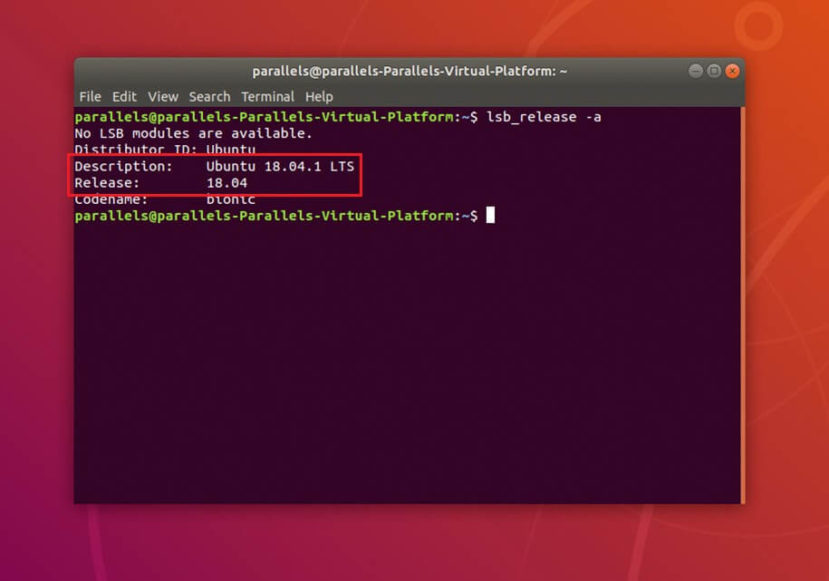 View your version of Ubuntu in the terminal