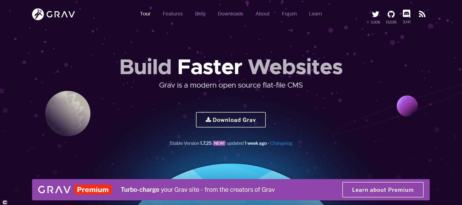 Homepage of the Grav project