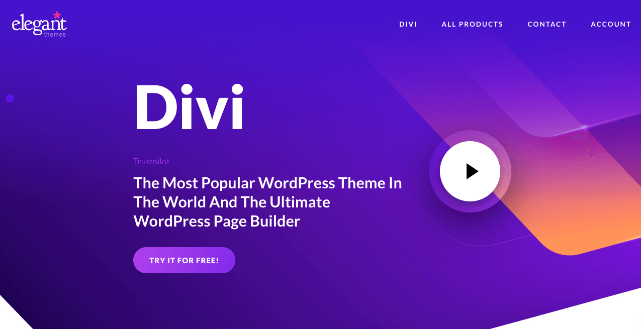 Website Divi Builder by elegant themes.