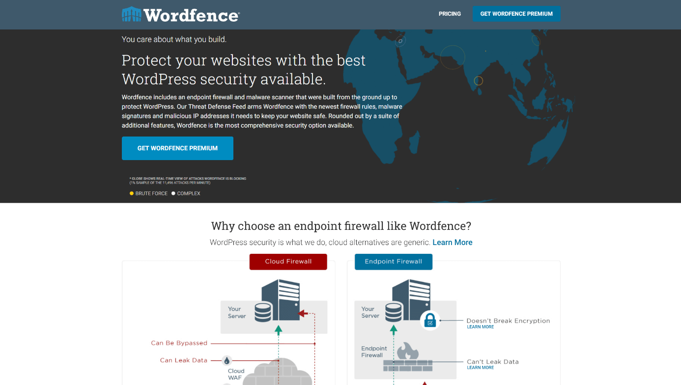 Screenshot WordPress plugin website Wordfence