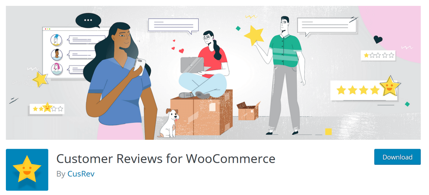 Customer Reviews for WooCommerce is a handy rating solution for online stores