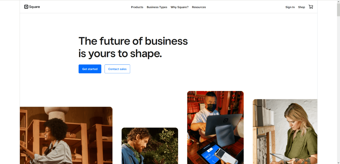Square’s homepage