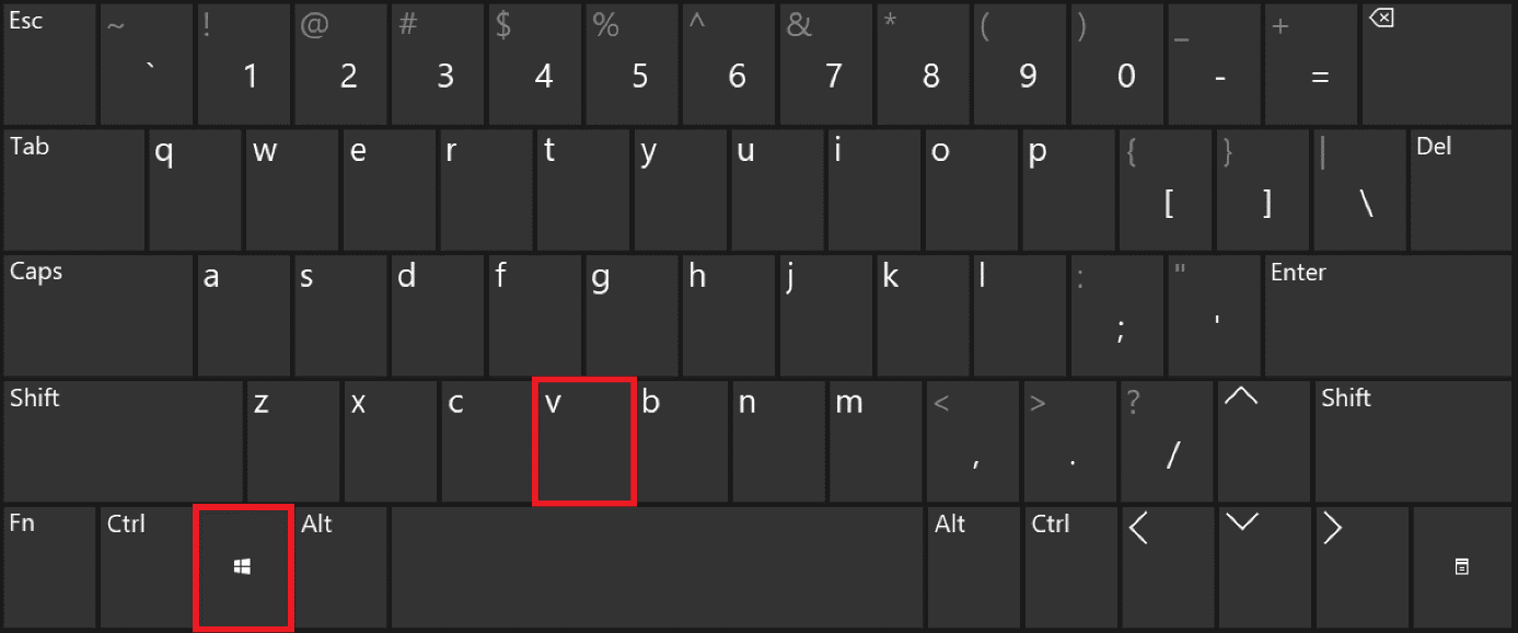 Keyboard: Shortcut “Windows key + V”