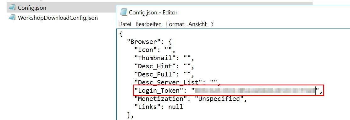 Config.json in the Unturned server directory