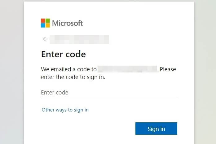 Skype: Enter code and “Sign in”