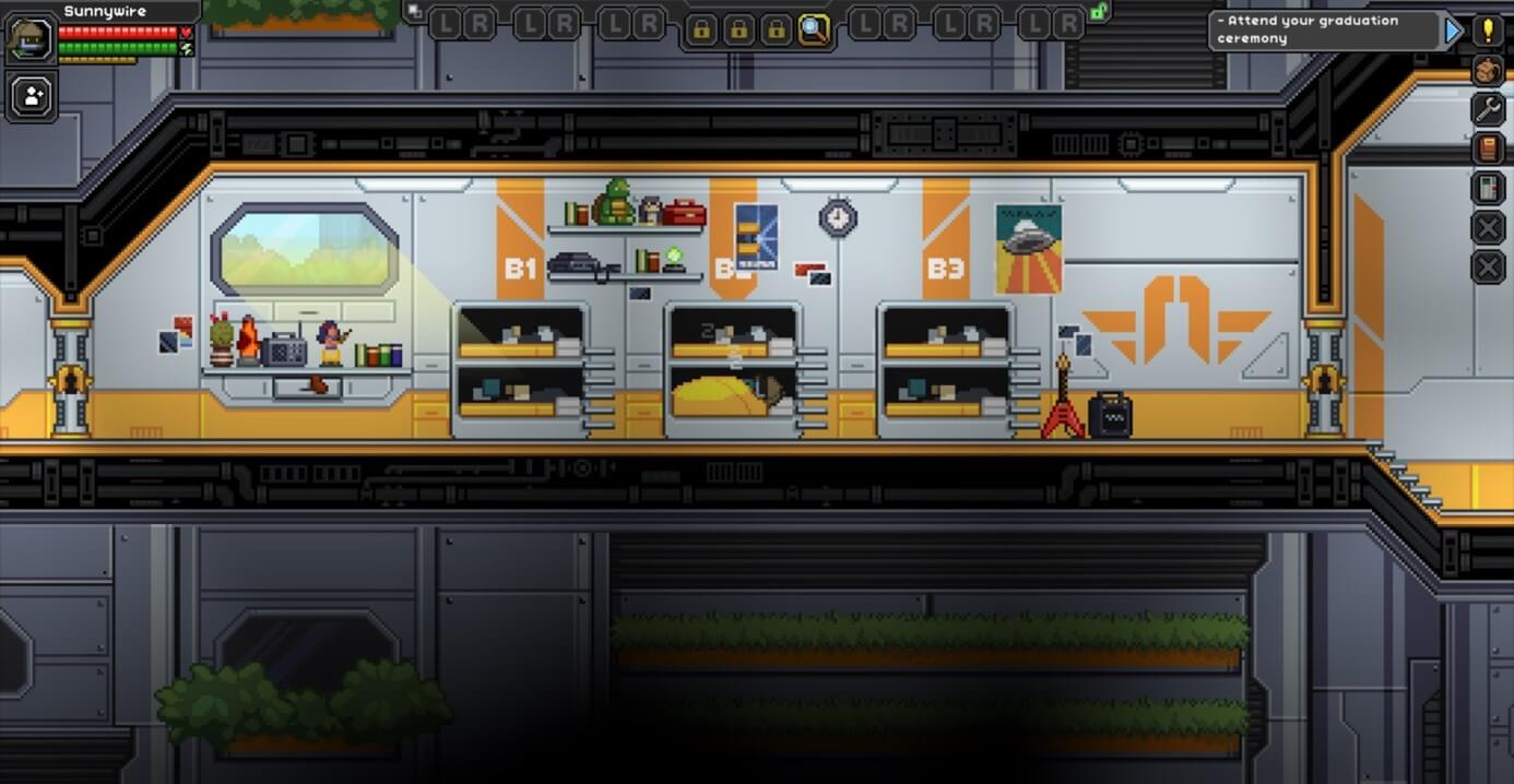 In-game view of the indie game Starbound