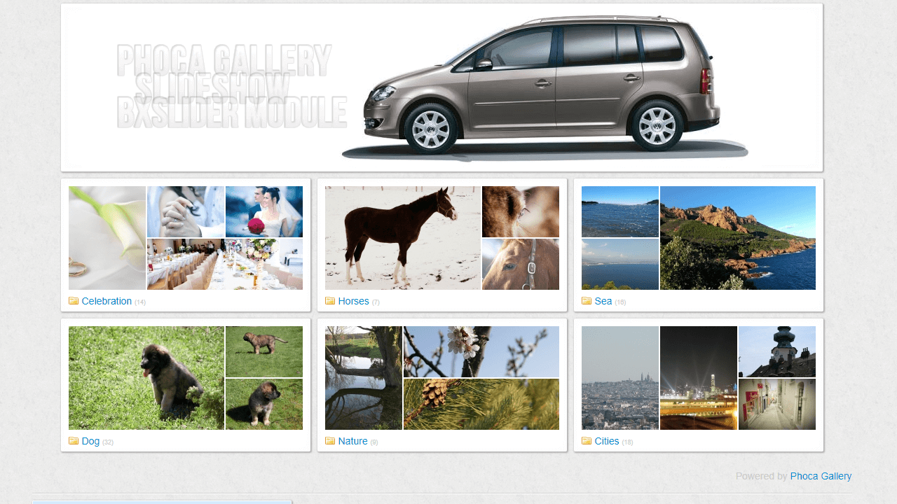 Examples of photo galleries with Phoca Gallery
