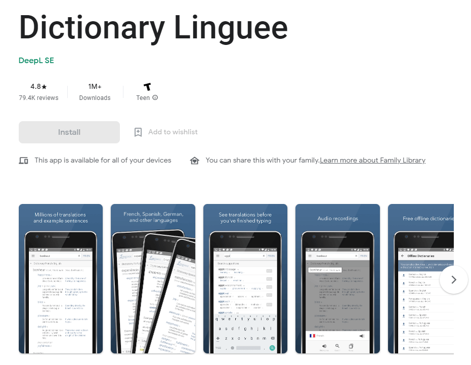 Dictionary Linguee on the App Store