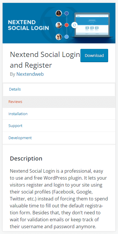 “Nextend Social Login and Register” on wordpress.org
