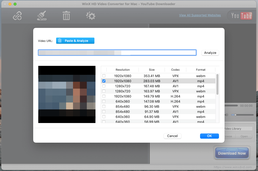 Screenshot WinX HD Video Converter