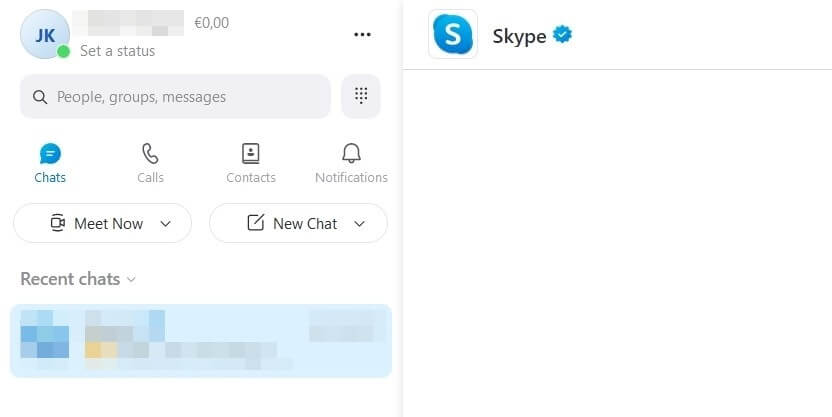 Skype: Round profile picture