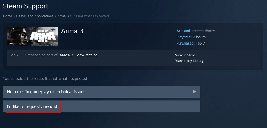 How to Refund a Game on Steam