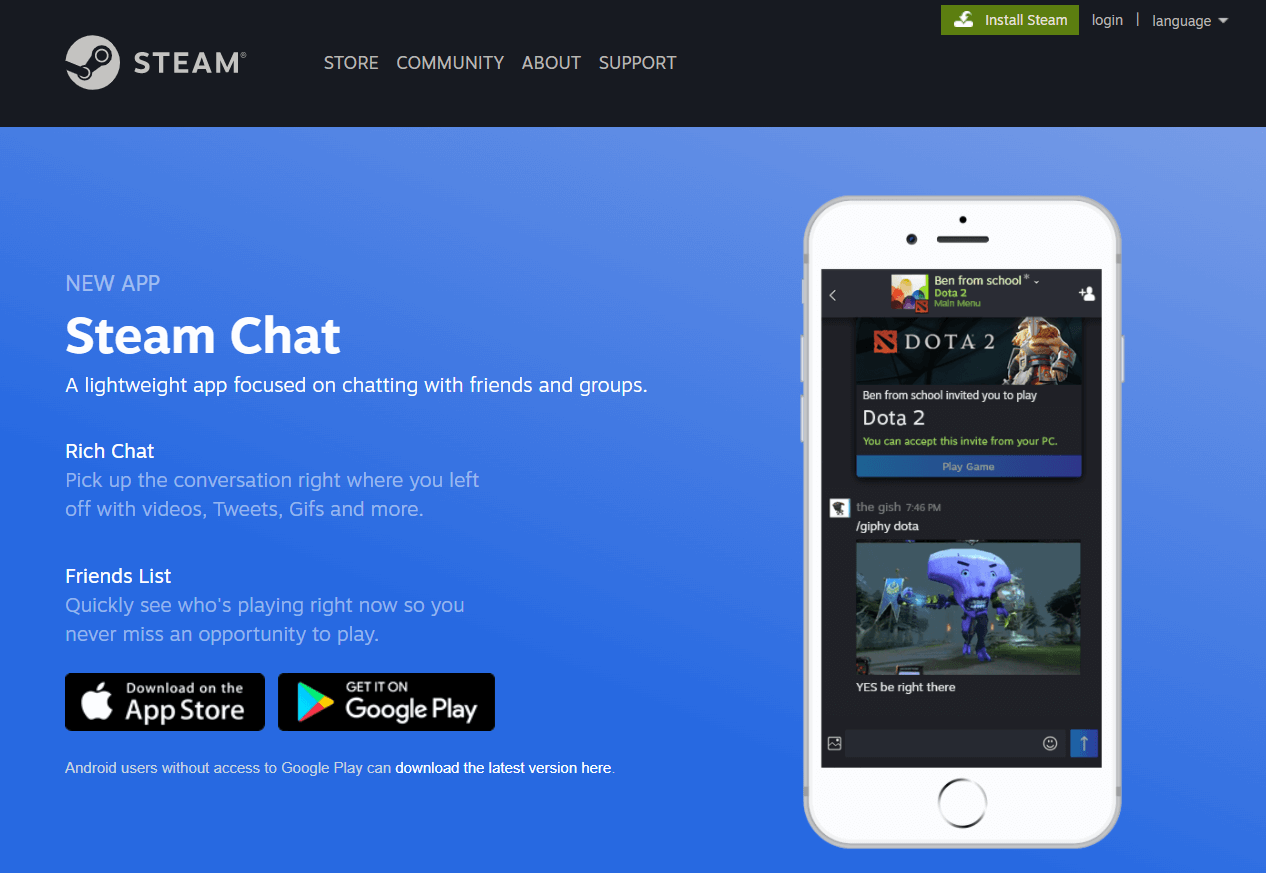 How to Download Steam Chat for Android