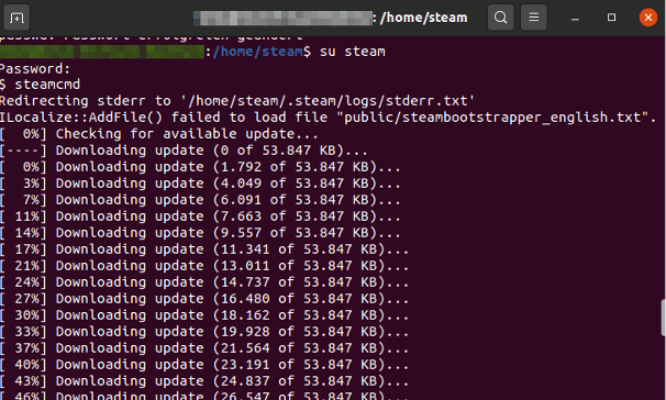 Installation of SteamCMD in Ubuntu Linux