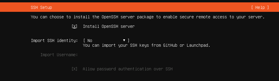 Ubuntu Server: SSH setup