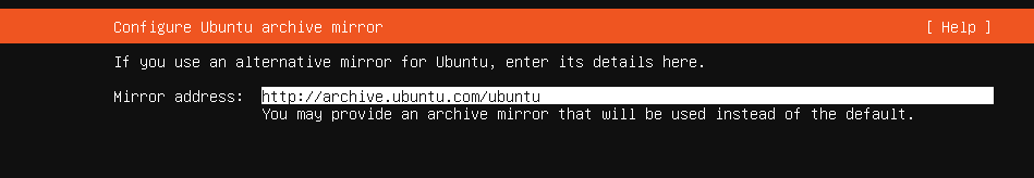 Ubuntu archive mirror configuration