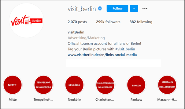 Visit Berlin Instagram bio