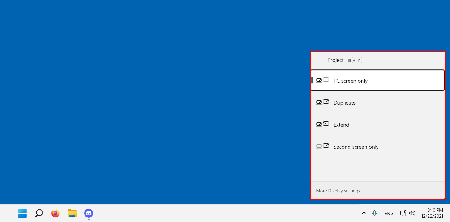 Windows 11: Display Options