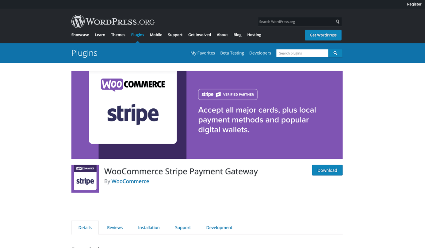 WooCommerce Stripe Payment Gateway on WordPress.org