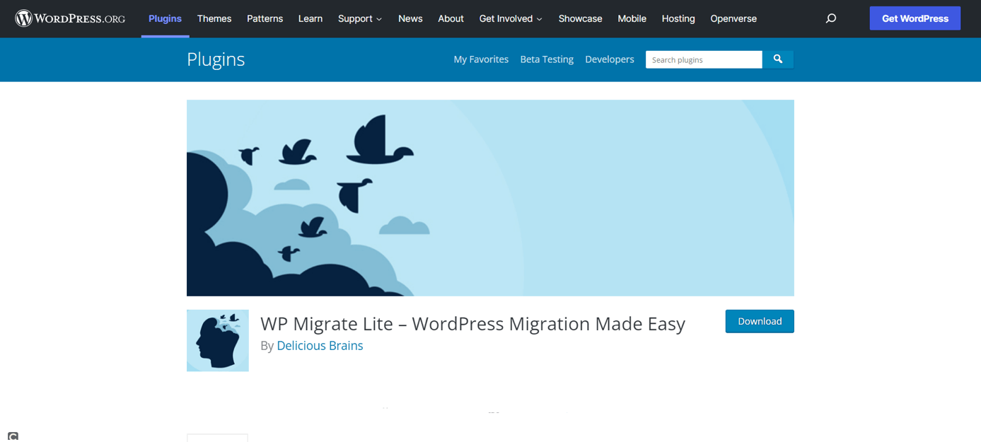 WP Migrate Lite plugin