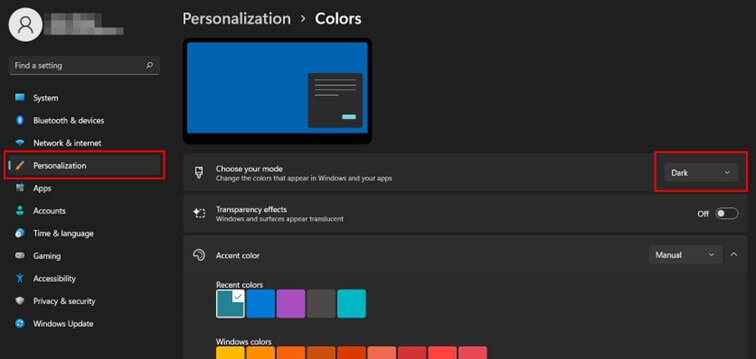 How to Enable Dark Mode in Windows 11
