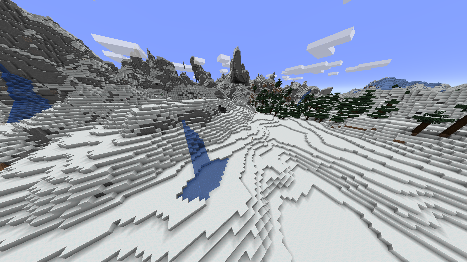 Mountain range -7649949940957896961 screenshot from Minecraft